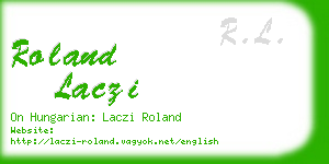 roland laczi business card